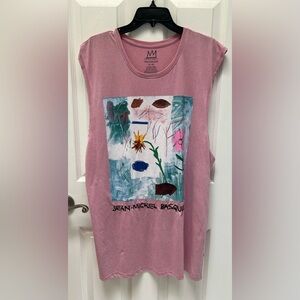 Jean-Michel Basquiat Pink Oversized Graphic Shirt Size Extra Large